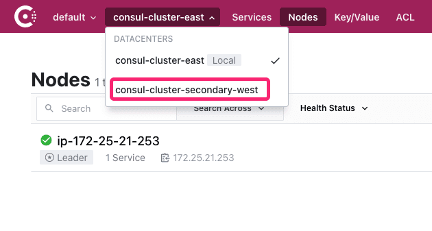 Consul UI list of other datacenters