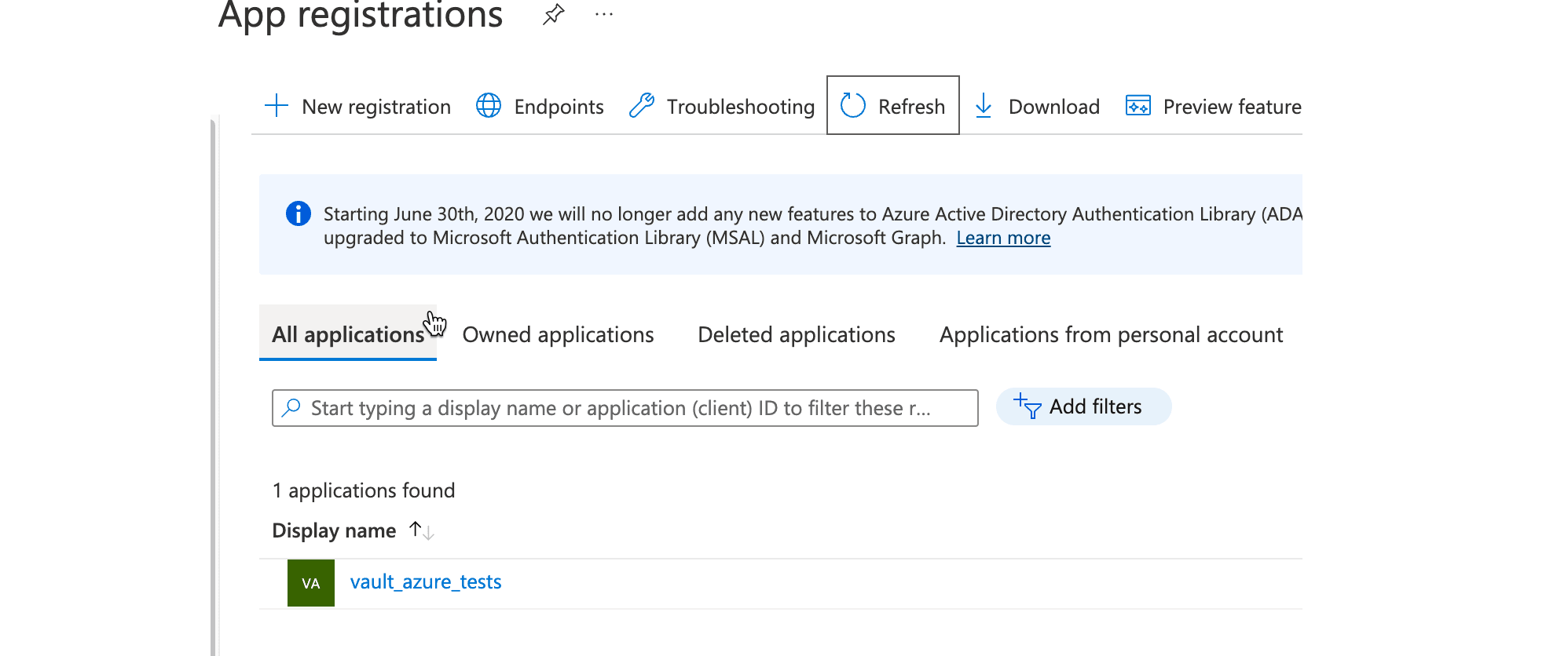 All Applications Tab